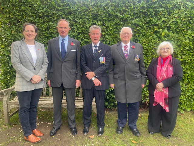 Guests at Remembrance Day with Captain Rob Stewart