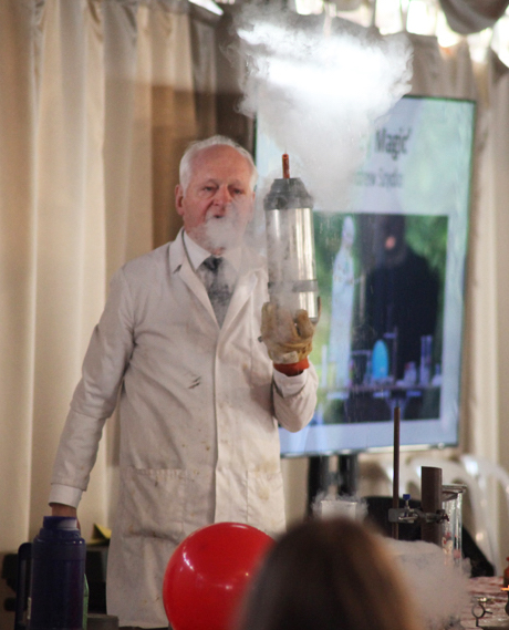 Mr Szydlo on stage