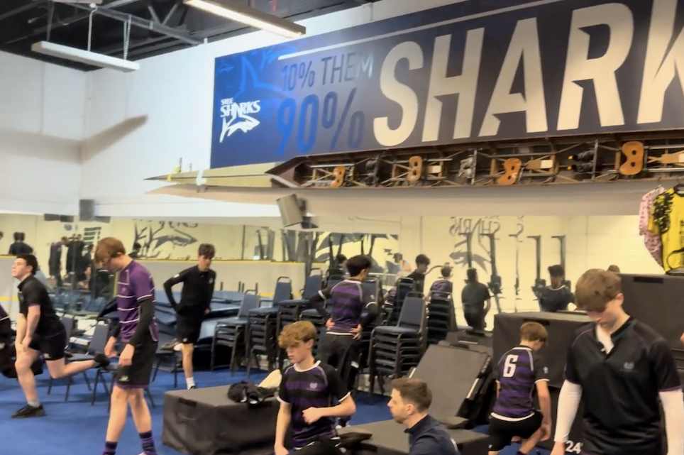 indoor training at Sharks