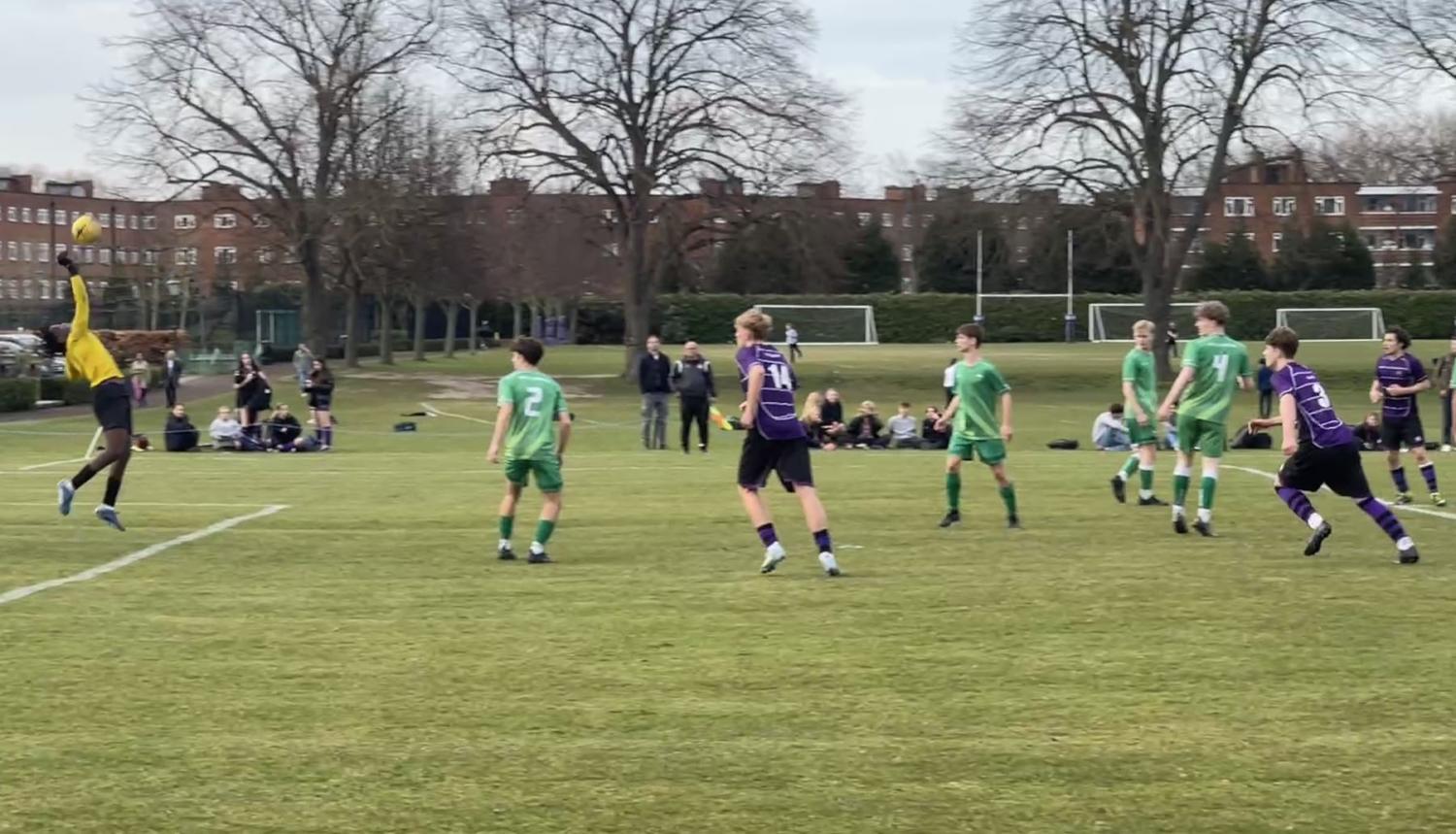 A great stop by the Cobham keeper