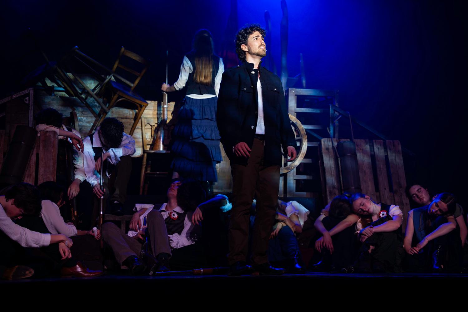 Les Mis Valjean at barricades