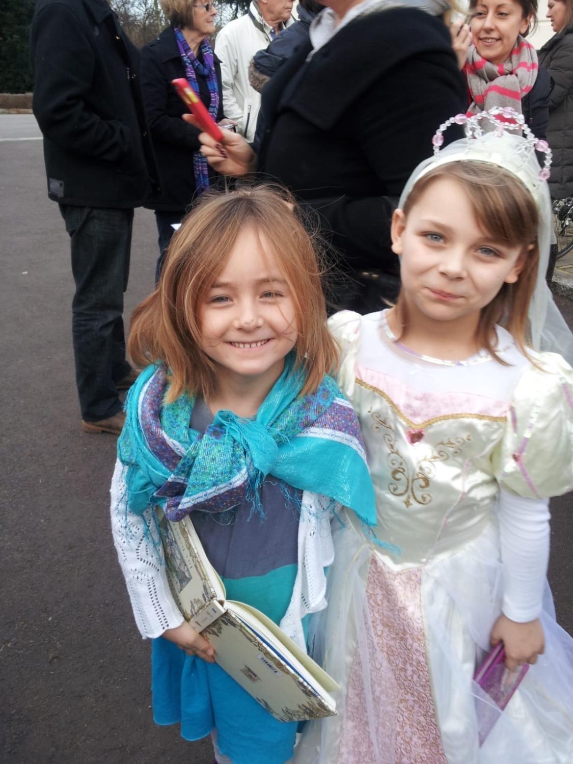 Angelica and Phoebe in pre-prep