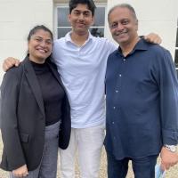 Rahul with his parents