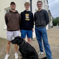 Sports teachers, Mr Howard and Mr Pallister with keen baseballer and sports student Calvin