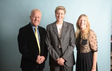 Greta Gerwig with James Hooke and Alison Heller